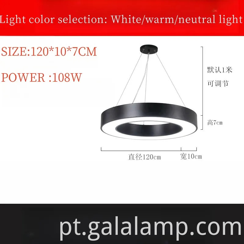 Luz pendente de led moderno e elegante para escritórios elegantes